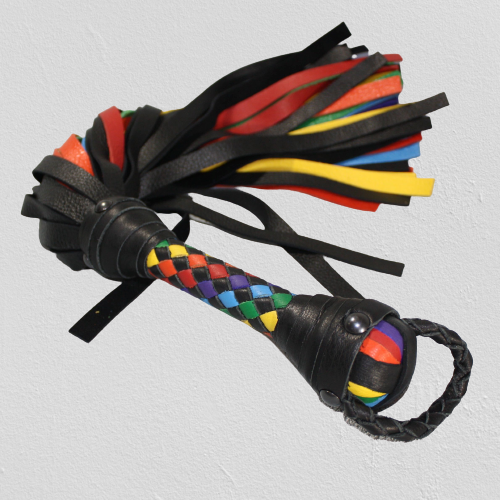 Dark Rainbow Flogger- Made to Order