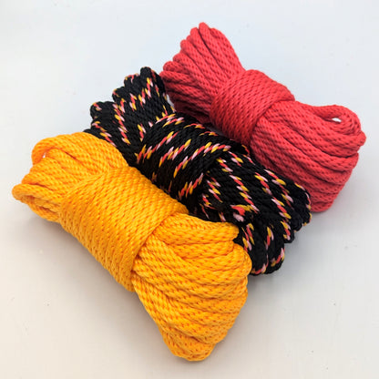 Colore spettrale autunnale del "mese" - Candy Corn Rope! – 1/4" – 6 mm – Corda MFP a treccia solida