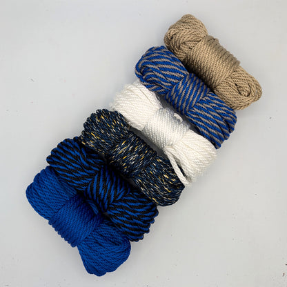 Color of the Month Special December!  1/4" - 6mm – Starry Night – Solid Braid MFP Bondage Rope